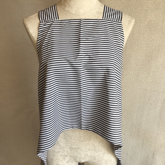 Convertible Open Back Striped Top with Tails - Picture 2 of 8